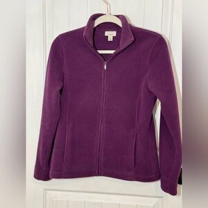 L.L Bean Purple Zip Fleece